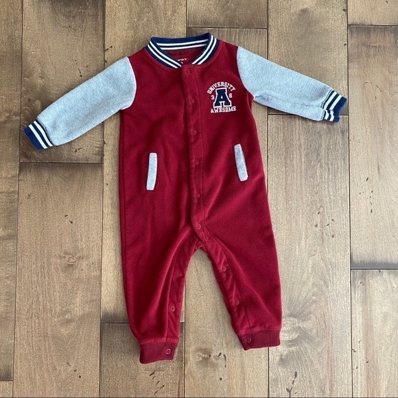 Carter’s Footless Fleece Outfit Pajamas Sleeper 9m - Picture 1 of 6